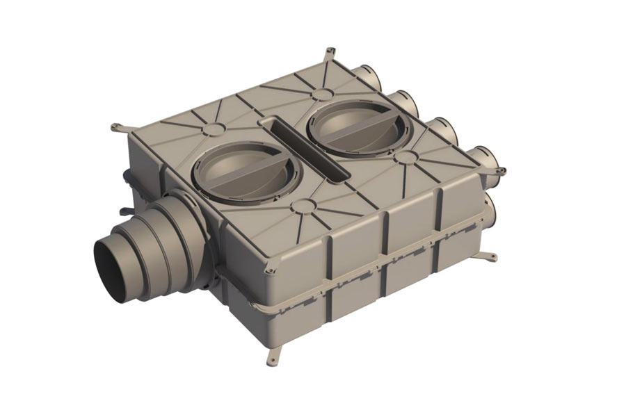 Rozvádzače vzduchu Plastový rozdeľovač DBOX 808 (8x)